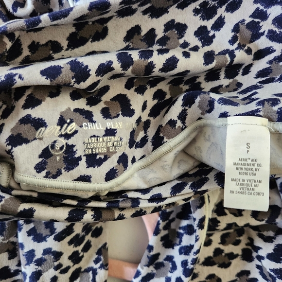 Aerie Offline Crossover Waist High Rise Leggings Leopard Print Activewear Gym - Picture 6 of 7